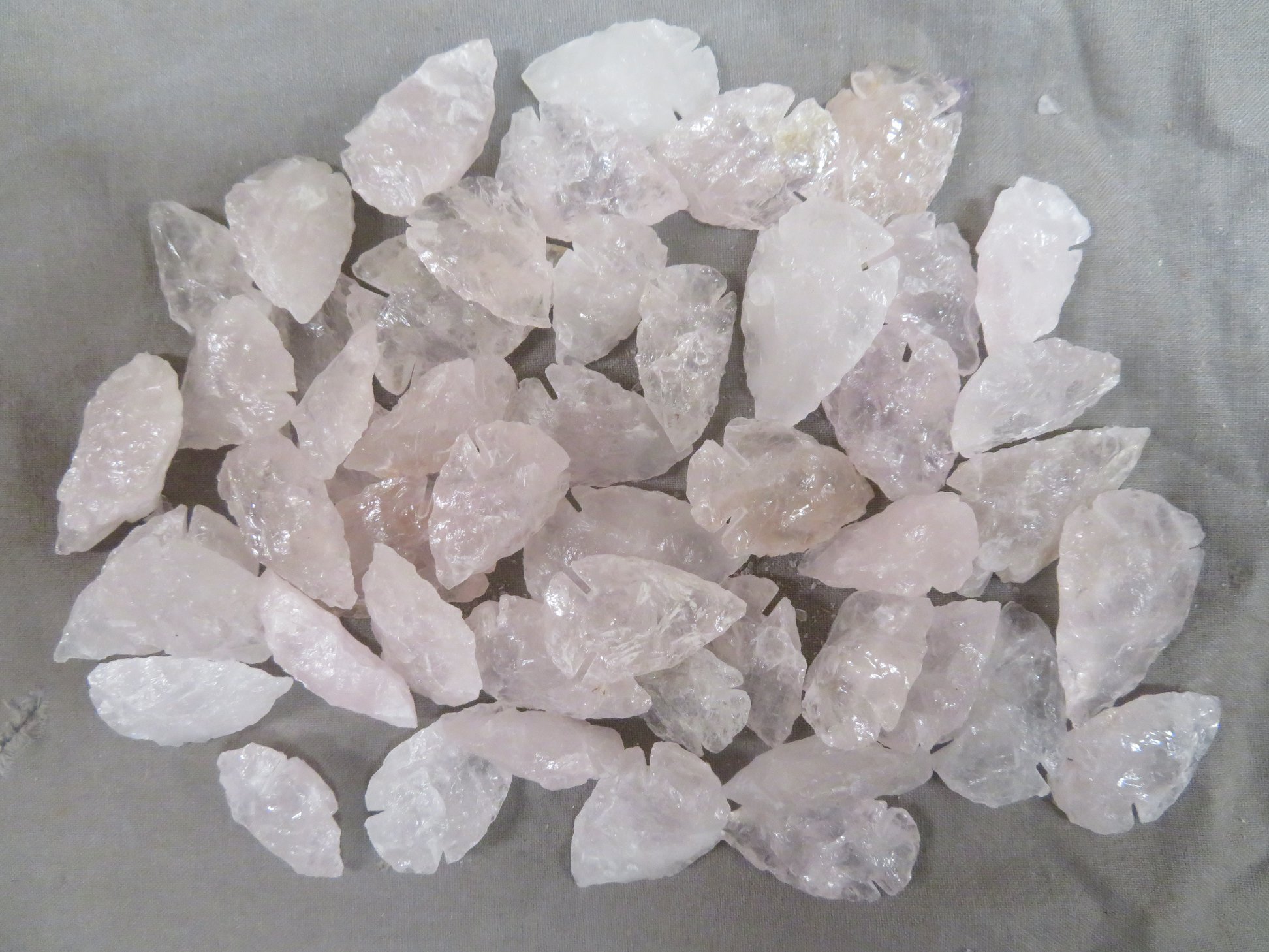 Rose Quartz Arrowheads-Sold in packs of 50