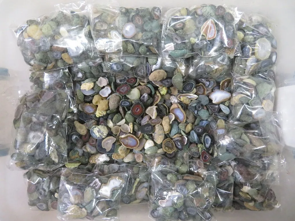 Cut and Polished Tabasco Geode Halves