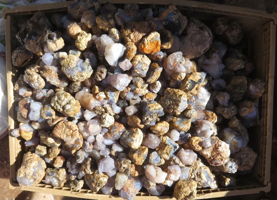 Celestine Blue Chalcedony Tumbling Rough