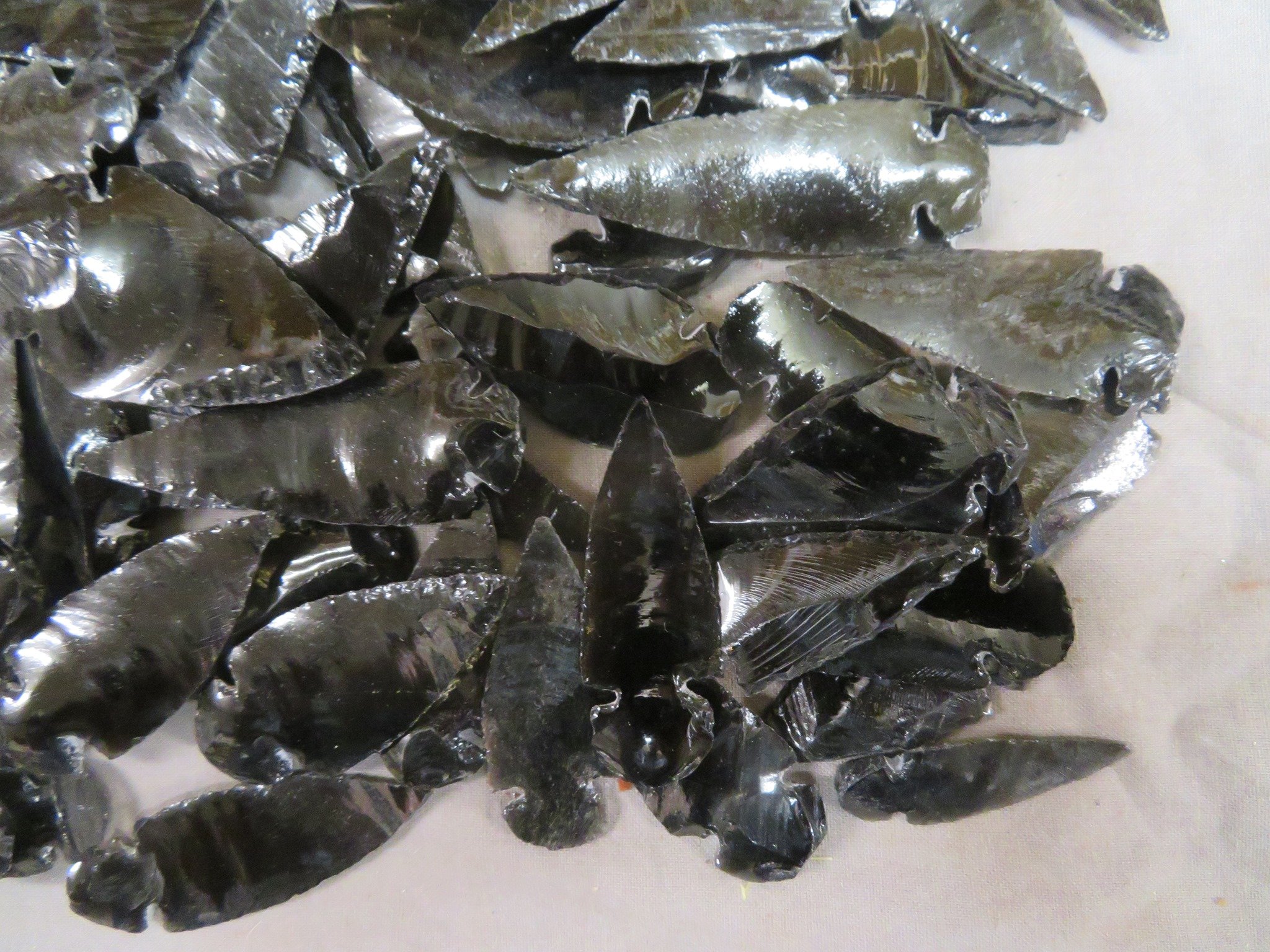 Black Obsidian Arrowheads-Sold in packs of 100