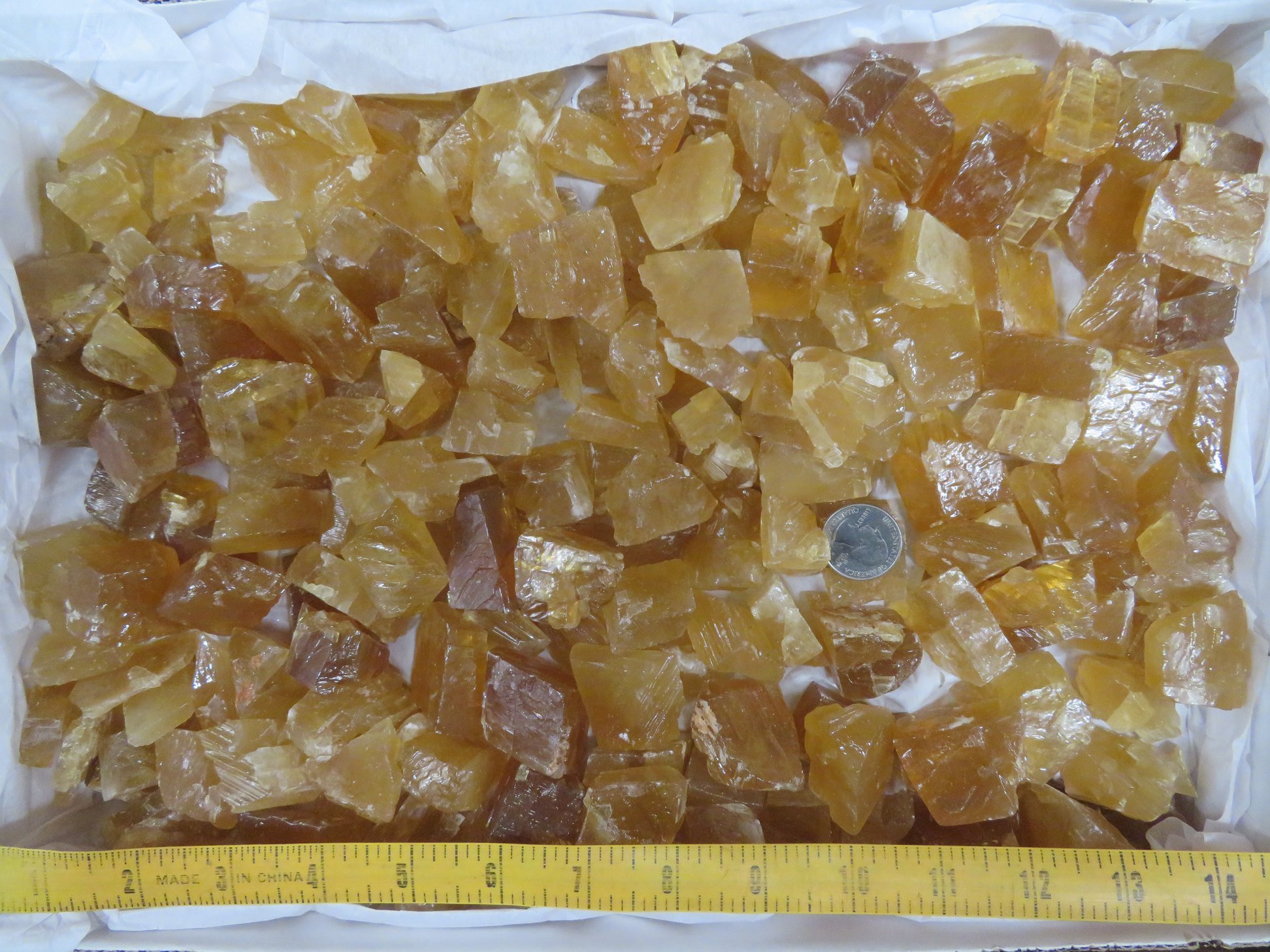 Honey Calcite Specimens
