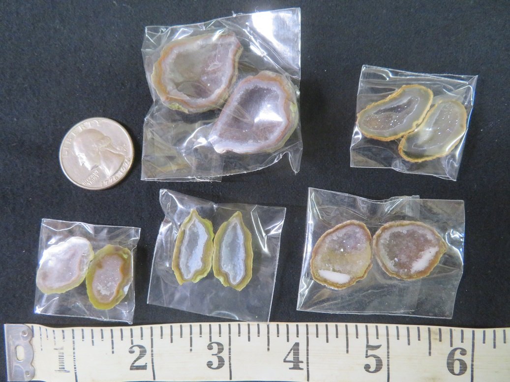 Cut and Polished Tabasco Geode Pairs
